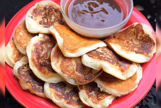 Очень нежные оладушки без масла, яиц и молока. ПП