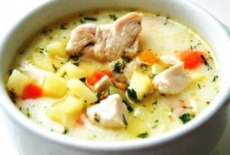 Сливочный суп с курицей