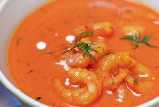Суп пюре с креветками