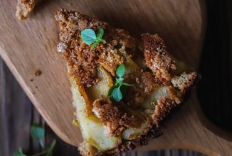 Яблочный пирог с базиликом