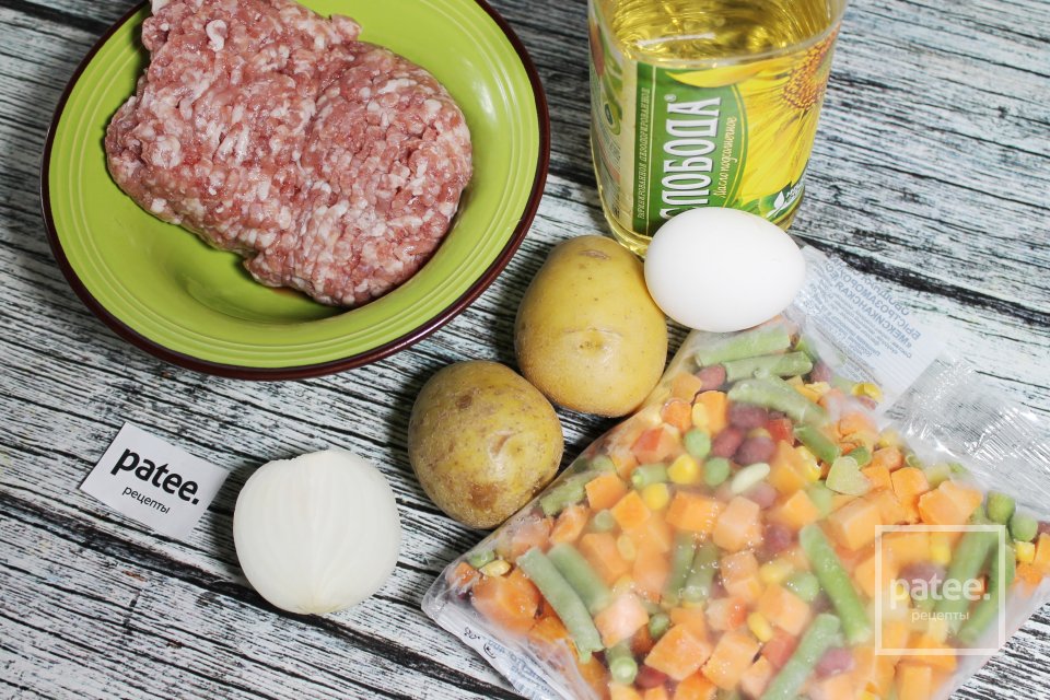 Минестроне с мясными фрикадельками - Шаг 1