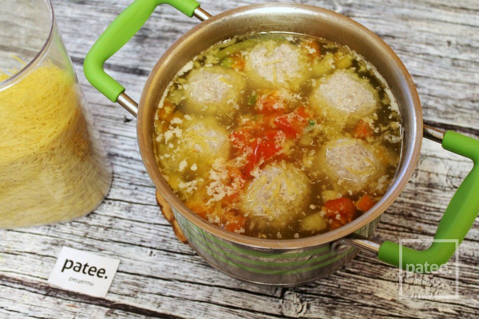 Минестроне с мясными фрикадельками - Шаг 12