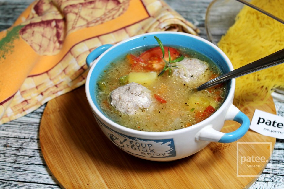 Минестроне с мясными фрикадельками - Шаг 13