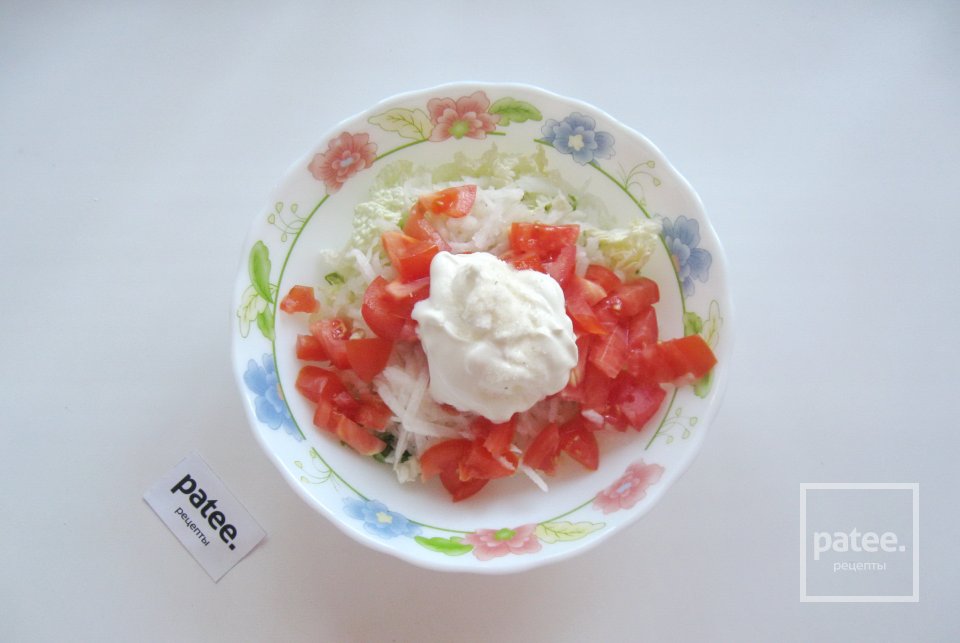 Салат с пекинской капустой и редькой - Шаг 7