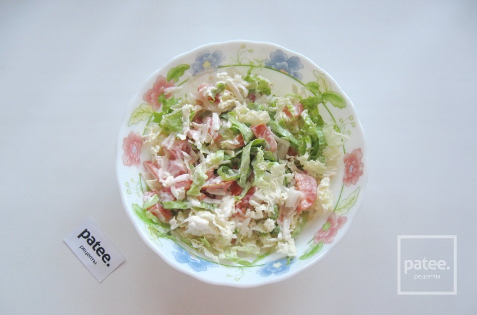 Салат с пекинской капустой и редькой - Шаг 8
