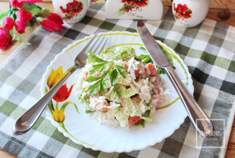 Салат с пекинской капустой и редькой - Шаг 10