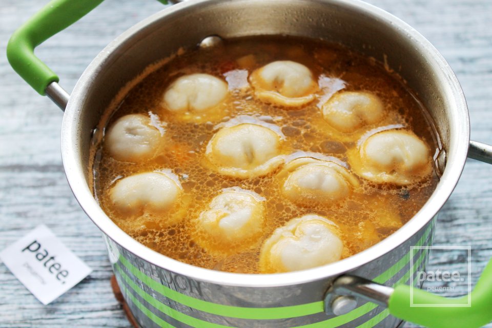 Суп минестроне с пельменями - Шаг 15