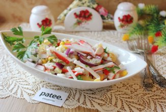 Салат с крабовыми палочками без майонеза