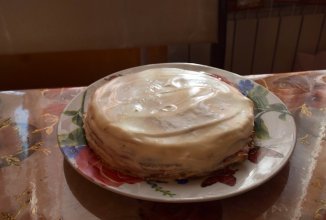 БЛИННЫЙ ТОРТ СО СМЕТАННЫМ КРЕМОМ