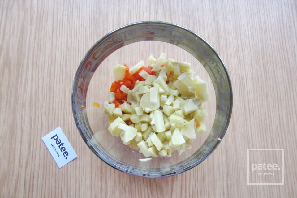 Винегрет с жареными грибами - Шаг 5