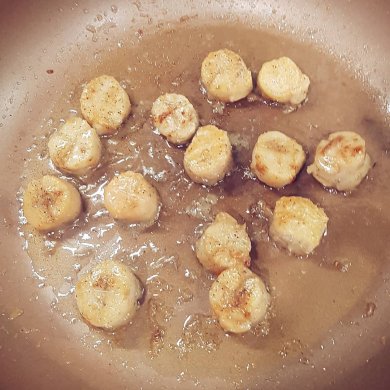 Морской гребешок с опятами - Шаг 1