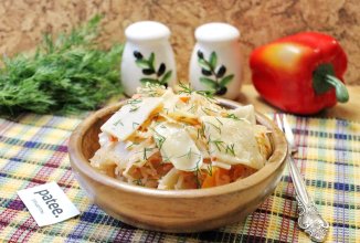 Галушки с тушеной капустой