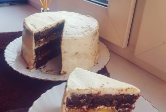 Шоколадно-апельсиновый торт