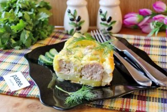 Запеканка с мясными тефтелями и картофелем