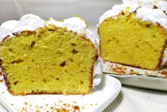 Лимонный кекс с меренгой