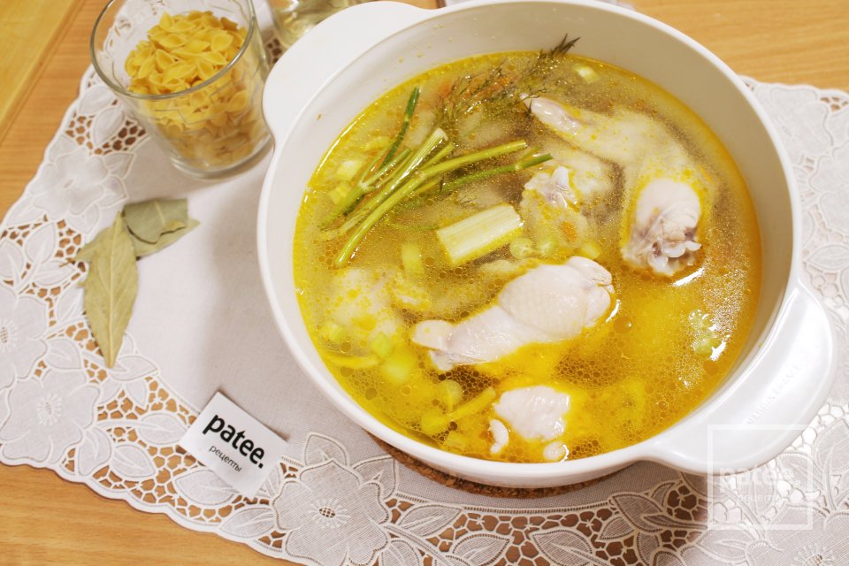 Быстрый куриный суп с ракушками - Шаг 12