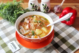 Щи с копченой грудинкой