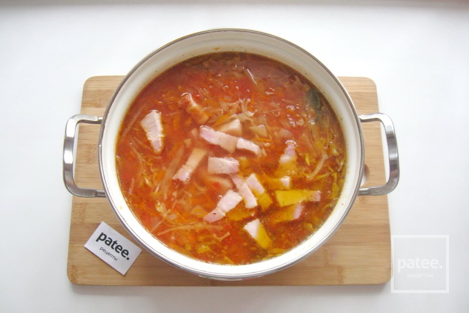 Щи с копченой грудинкой - Шаг 8