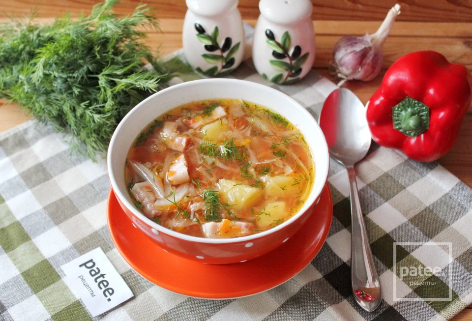 Щи с копченой грудинкой - Шаг 10