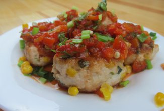 Котлетки из индейки с кукурузой + вкусный соус