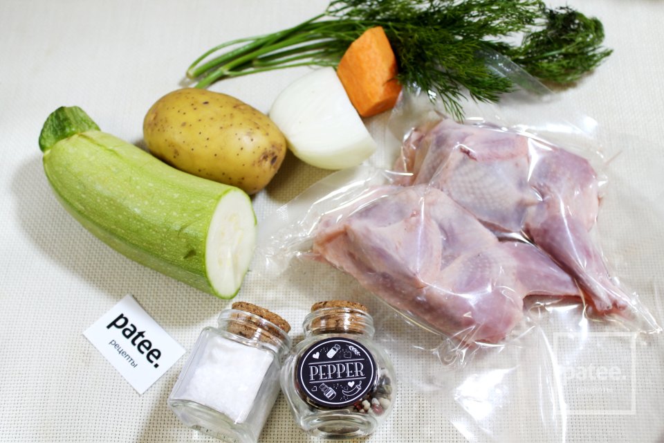 Овощной суп с перепелами - Шаг 1