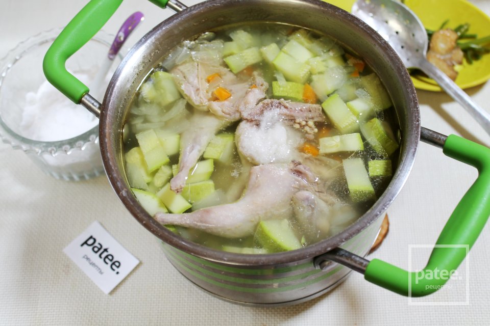 Овощной суп с перепелами - Шаг 12