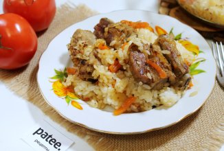 Свиные ребрышки с рисом в микроволновке