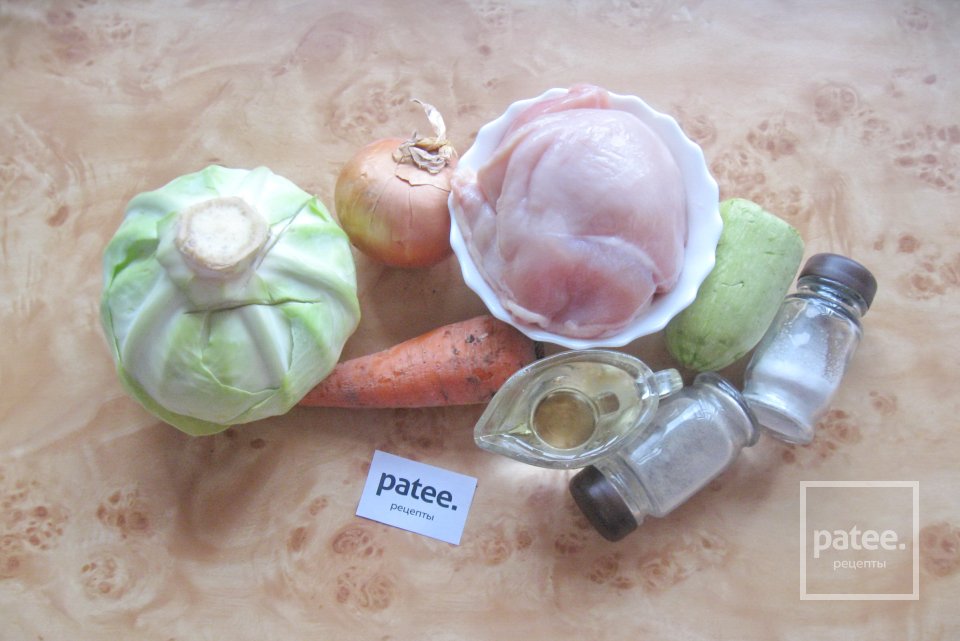 Куриный фарш с тушеной капустой - Шаг 1