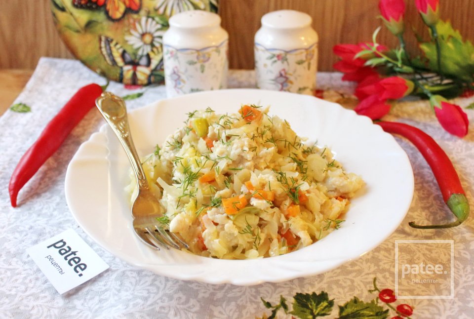 Куриный фарш с тушеной капустой - Шаг 9