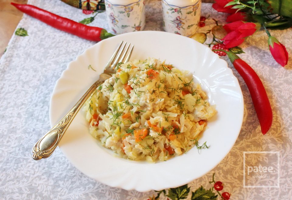 Куриный фарш с тушеной капустой - Шаг 10