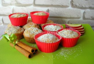 Яблочные кексики без яиц и без молочных продуктов