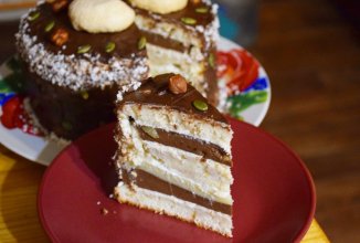 Торт вишня+лимон