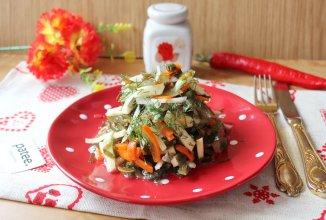 Салат из морской капусты с яблоком