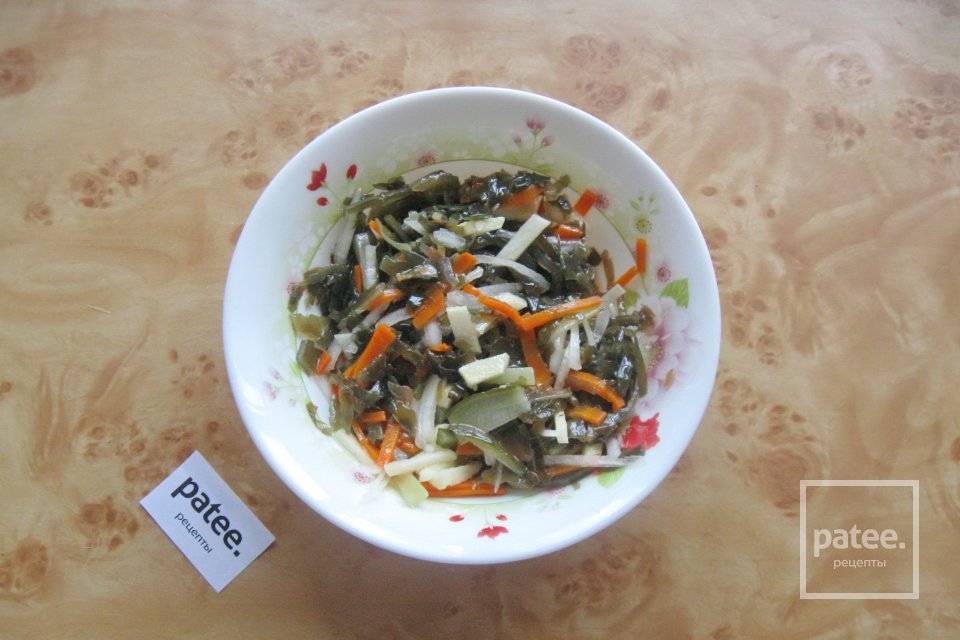 Салат из морской капусты с яблоком - Шаг 8