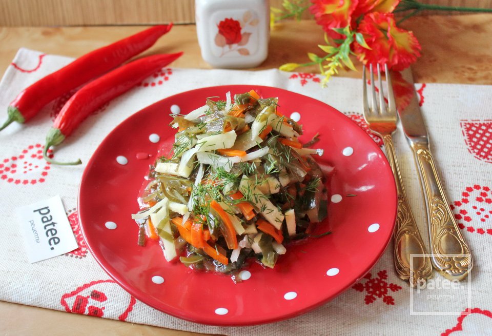 Салат из морской капусты с яблоком - Шаг 9