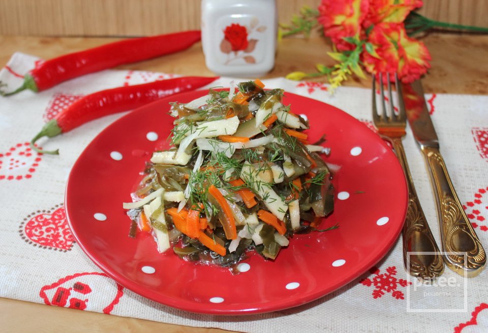 Салат из морской капусты с яблоком - Шаг 10