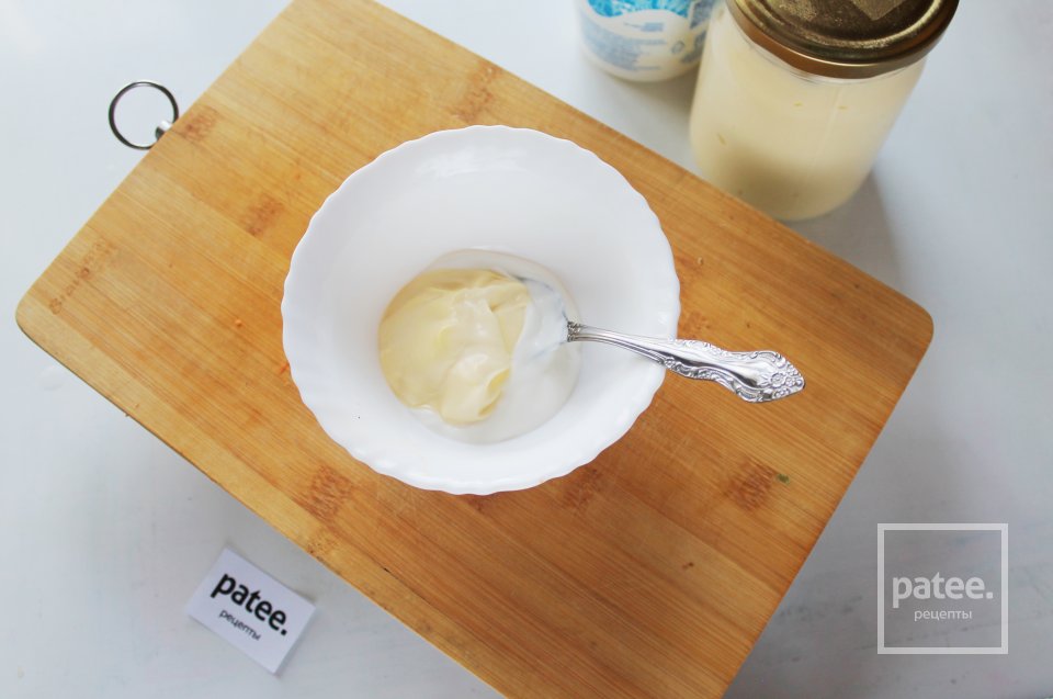 Треска запеченная с картошкой в сметанно-майонезной заливке - Шаг 10