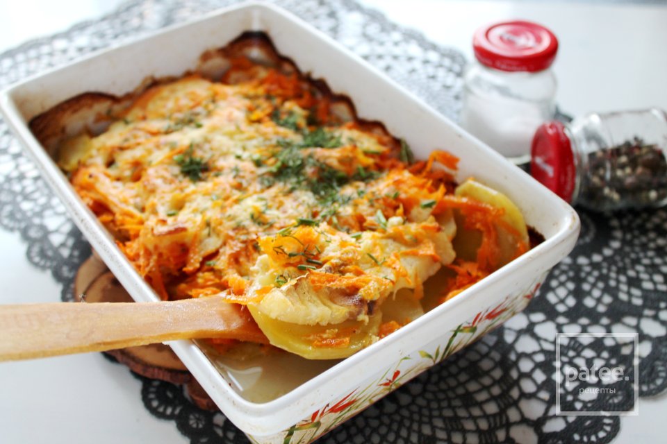 Треска запеченная с картошкой в сметанно-майонезной заливке - Шаг 15