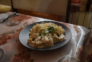 ПАСТА С КУРИЦЕЙ И БРОККОЛИ В СЛИВОЧНОМ СОУСЕ 🍝