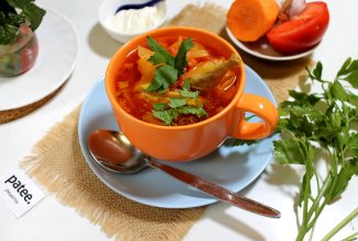 Борщ с перепелами