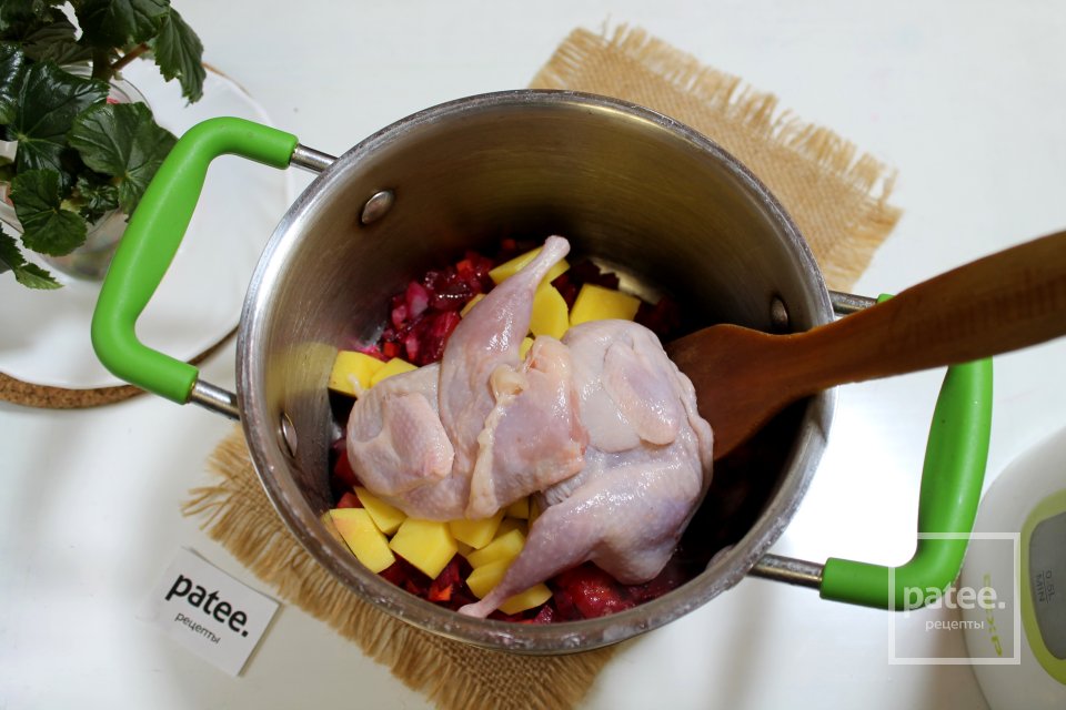 Борщ с перепелами - Шаг 14