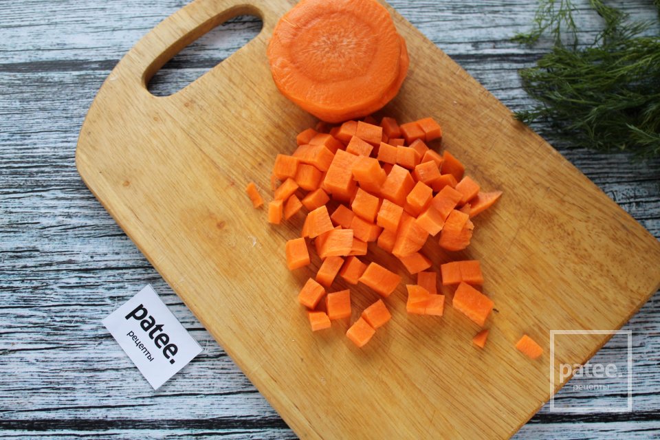 Салат с чечевицей, морковью и копчёной грудинкой - Шаг 2