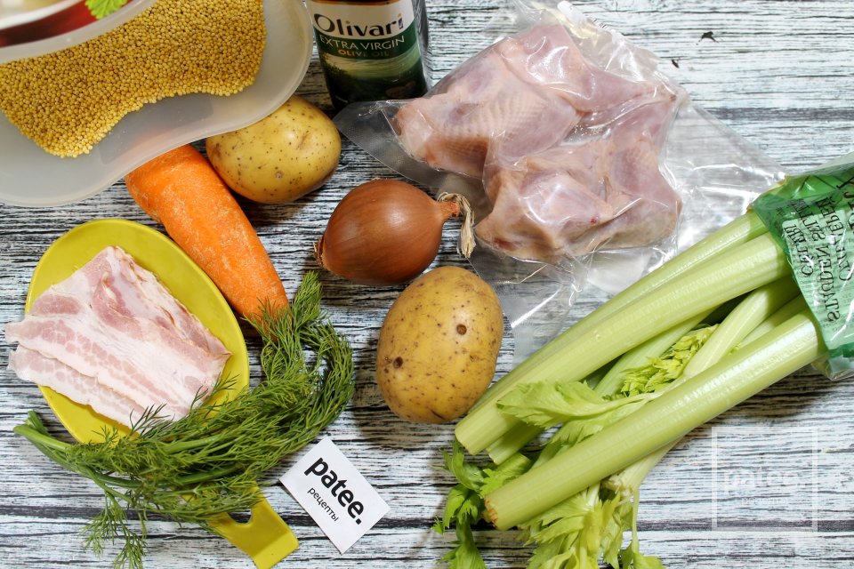 Кулеш пшённый с перепелами - Шаг 1