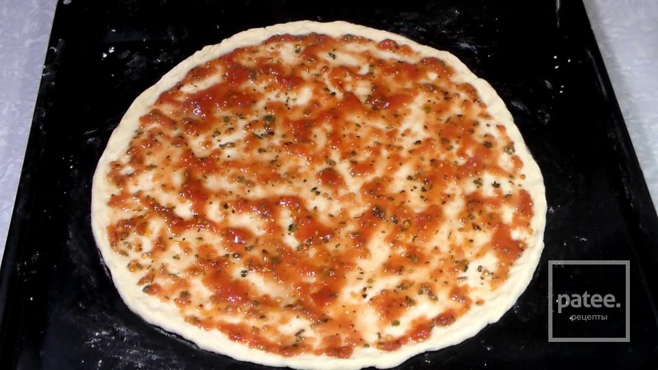 Домашняя пицца с грибами и сыром - Шаг 14