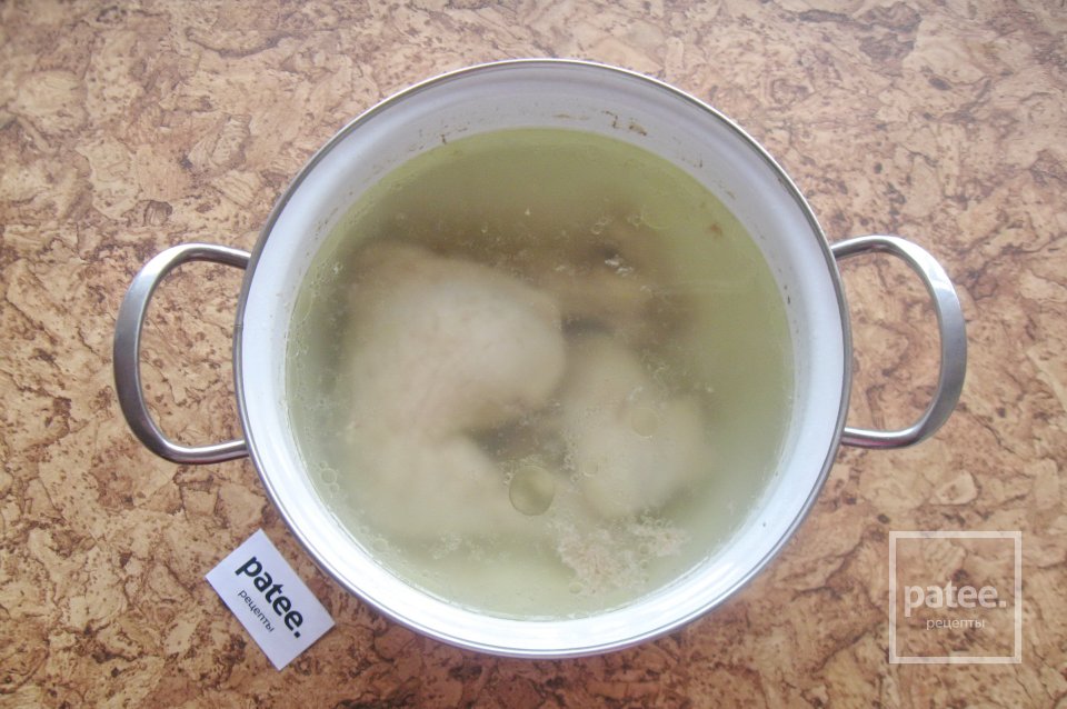 Куриный суп с лапшой из жидкого теста - Шаг 3