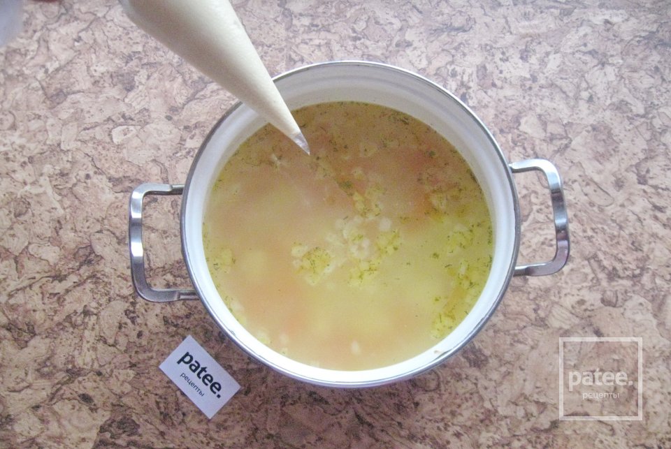 Куриный суп с лапшой из жидкого теста - Шаг 12