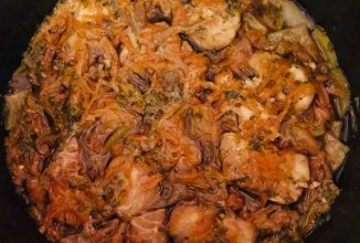 Тушенная треска с кабачками в мультиварке