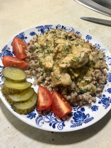 Свинина в сметане с зеленью. - Шаг 6