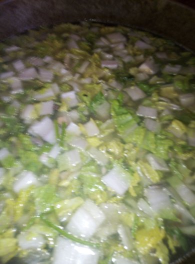 Острый борщь на рыбно-креточном бульоне бульоне с пекинской капусты. - Шаг 8