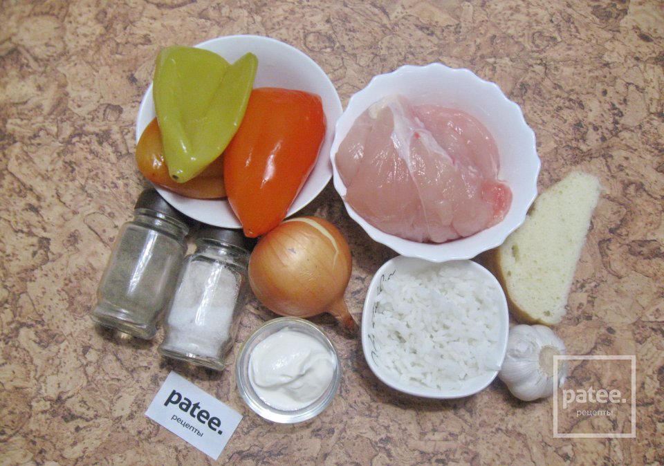 Фаршированный перец в сметанном соусе - Шаг 1